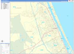Daytona Beach Wall Map Basic Style 2024